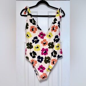 Kohl's Floral One-Piece Swimsuit in Navy, Coral, Pink and Cream